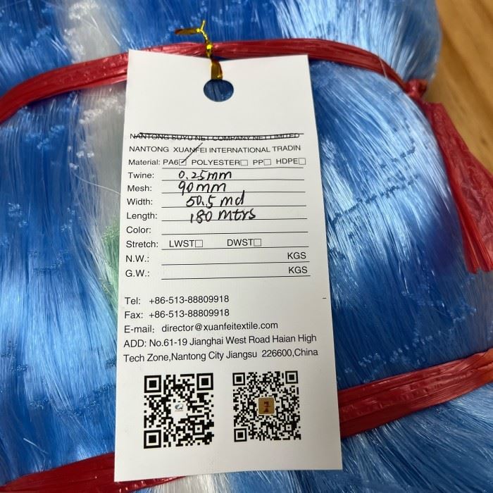 Italy Market Blue Monofilament Fishing Net suppliers